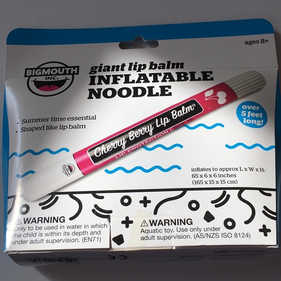 POOL TOY inflatable 5 ft lip Balm floating noodle - Picture 2 of 6